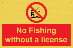 No Fishing without a license